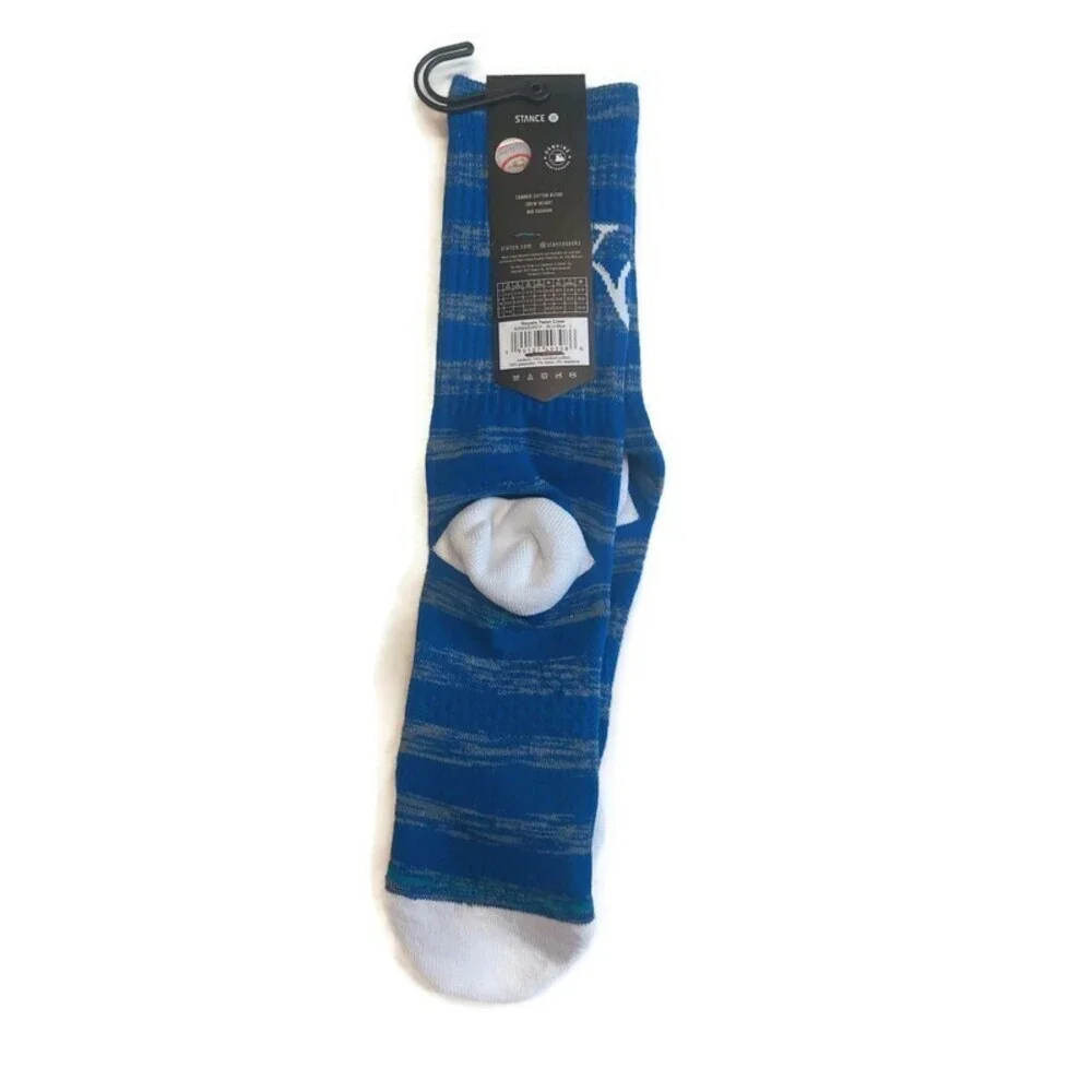 Stance Mens Shoe Size 9-13 Royals Twist Casual MLB Kansas City Royals Crew Socks
